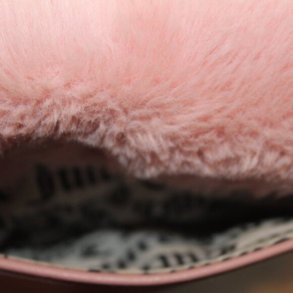 Juicy Couture CROSSBODY PINK purse furry HEART CHARM fluffy Pom Pom puff - Picture 10 of 14